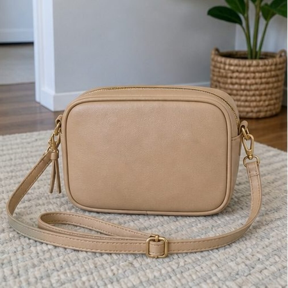 Ivory Zip Crossbody Bag
